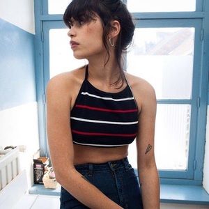 ❌SOLD❌ American Apparel Cropped Ponte Halter Top